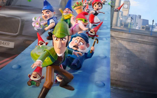 Papel de parede Filme Sherlock Gnomes e o Mistério do Jardim 2018 para PC, Notebook, iPhone, Android e Tablet.