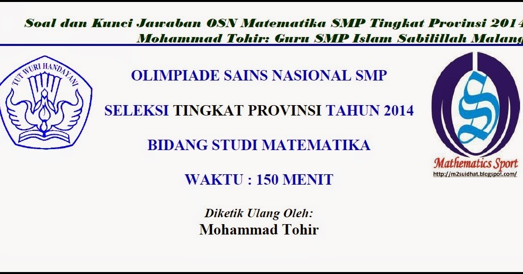 Jawaban Soal Matematika Un.Soal Un Dan Kunci Jawaban 