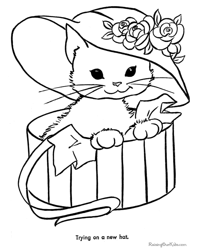 Coloring Pages Kitties 1