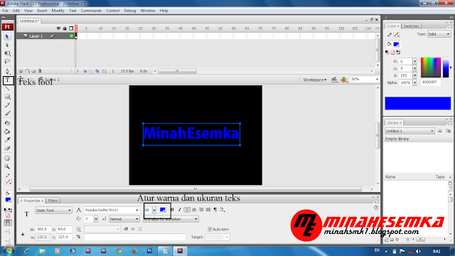 Cara Membuat Animasi Teks Dengan Motion Tween Di Flash