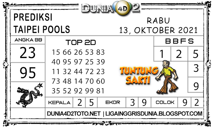 Prediksi Togel TAIPEI DUNIA4D2 13 OKTOBER 2021