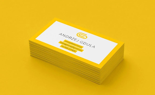 Business Cards Mockup With Bright Colors For Light Projects