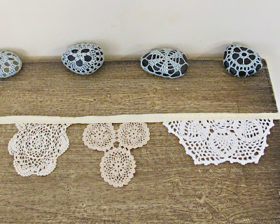 bohemian bunting boho chic home decor vintage doilies rustic shabby chic domum vindemia bridal wedding shower