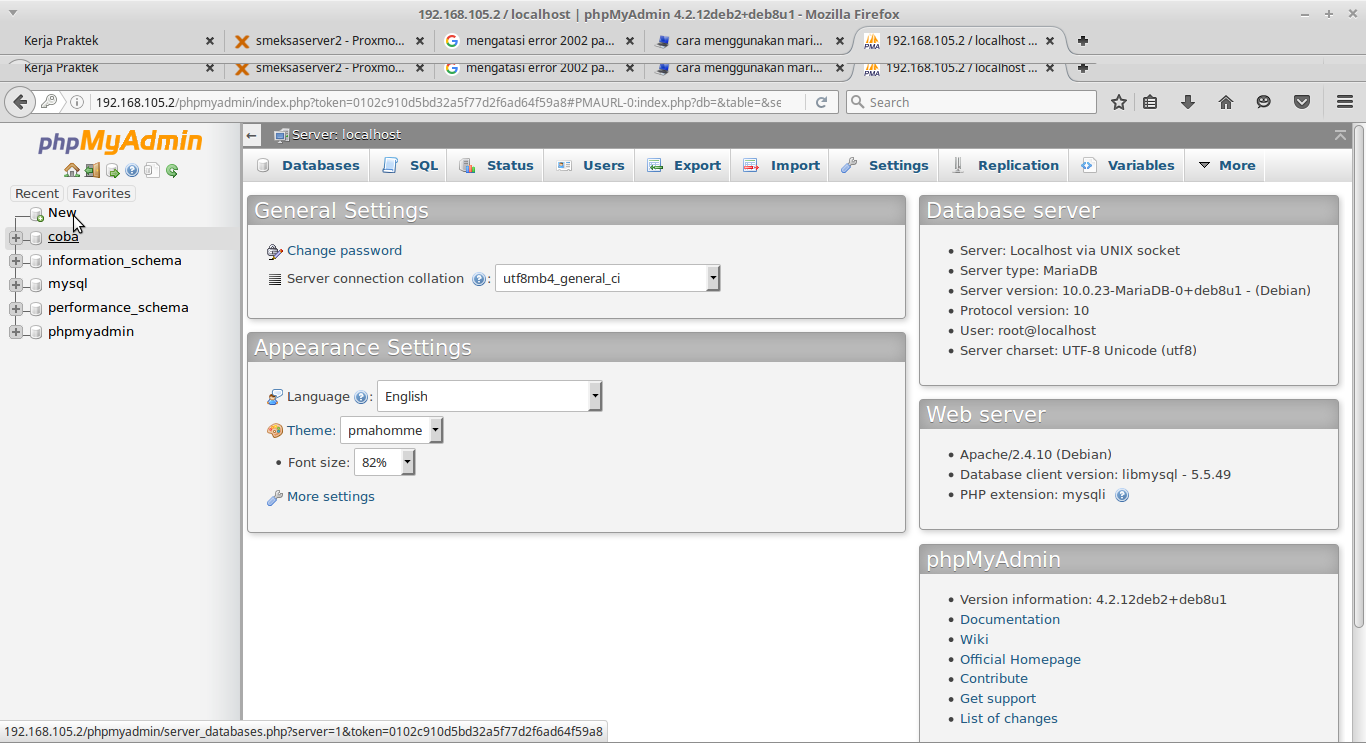 Instalasi Web Server dan Database Server Pada Debian 