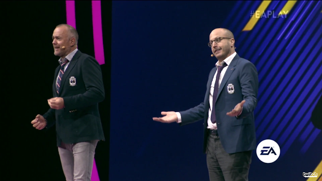 Electronic Arts E3 2017 EA Play Men in Blazers soccer football show Michael Davies Roger Bennett