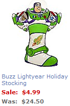 Buzz Light Year Stocking at Disney Store