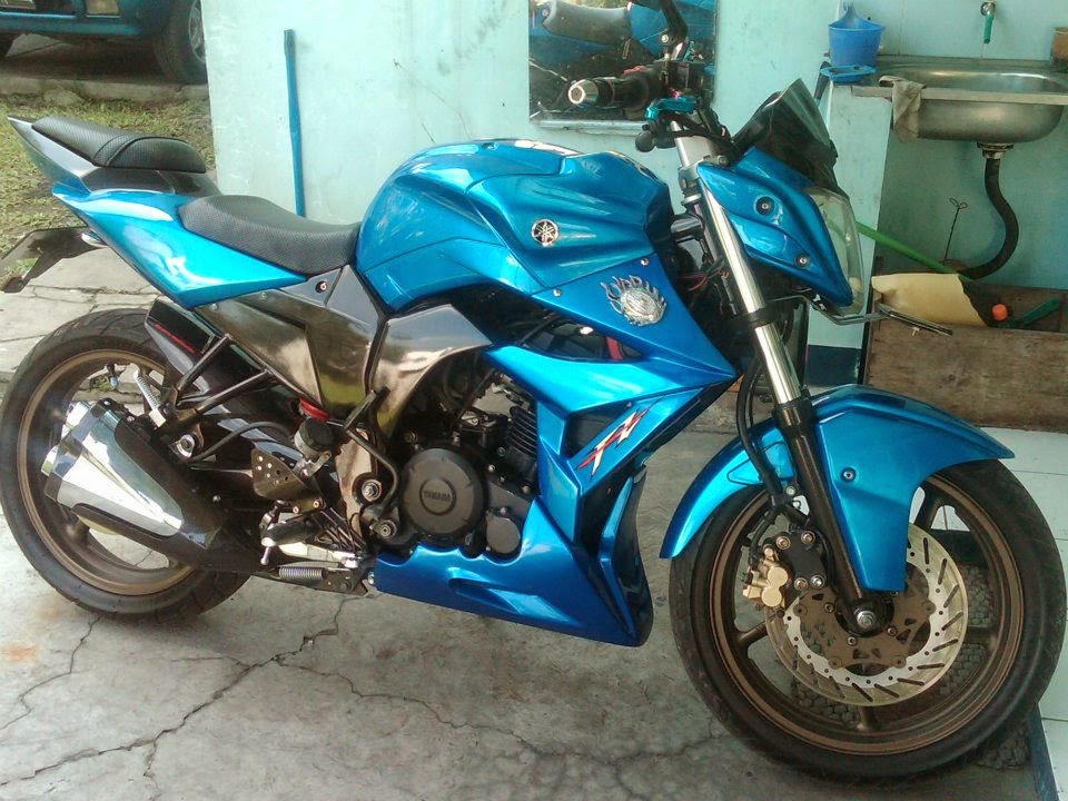 modifikasi motor byson terbaik warna biru