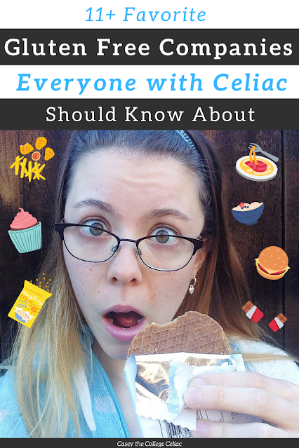 Have #celiacdisease or need to eat #glutenfree? Then you'll love this list of 11+ of my fave gluten free companies great for people with #celiac.