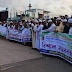 Human chain in protest of conspiracy against Alem-Ulama and Madrasa by mass commission in Bhujpur of Fatikchhari