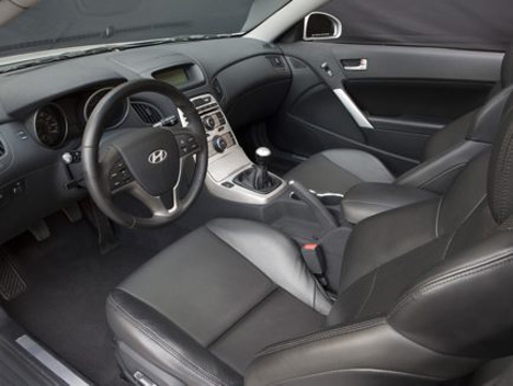 2012 Hyundai Genesis Coupe front seat view