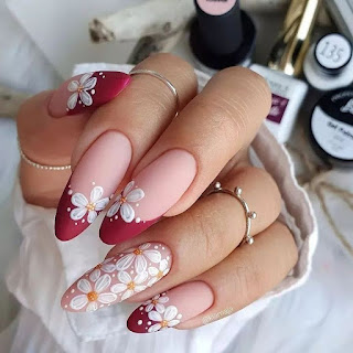 How to design floral transfer nail design