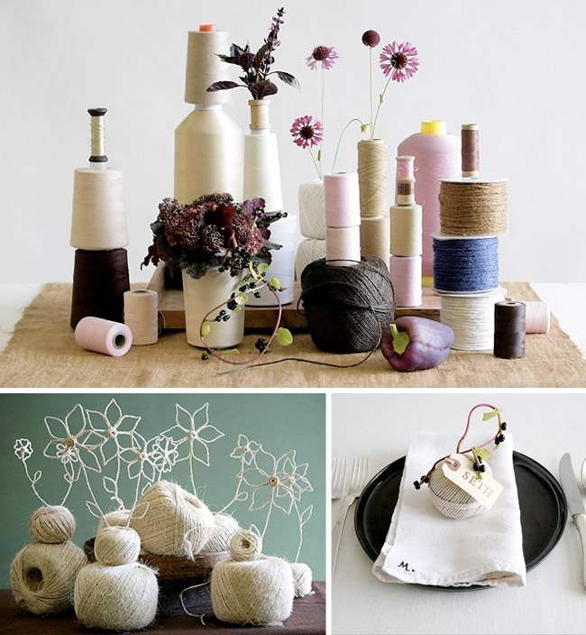 Creative wedding reception centerpieces