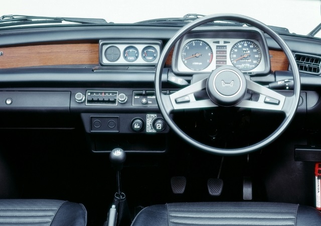 First Gen 70s Honda Civic interior dashboard