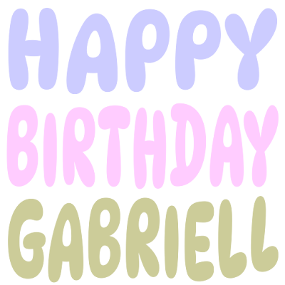 Happy Birthday Gabriell (Sticker)
