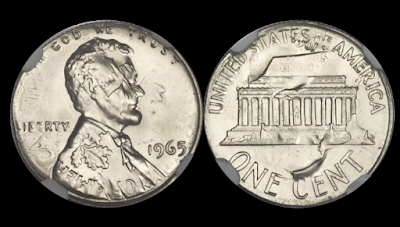 1965 penny no mint mark