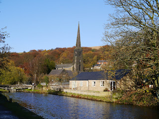 Walsden Church and the Rochdale Canal