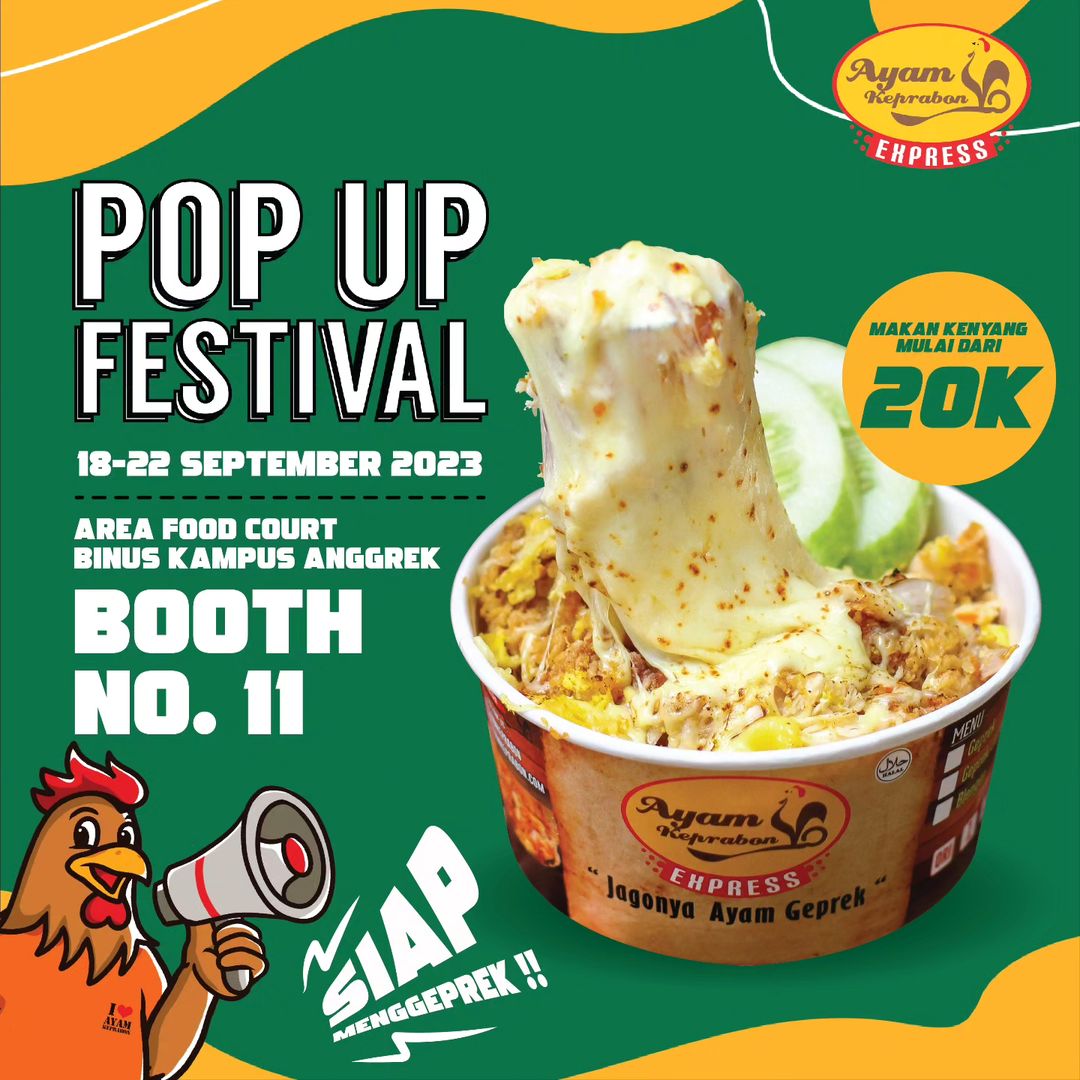 Promo Ayam Keprabon Pop Up Festival : Goes To Binus Kampus Anggrek
