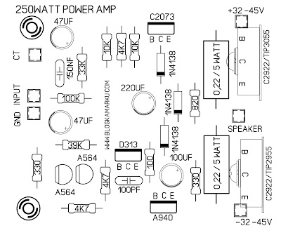 Cara membuat Power amplifier 250watt Mono PCB dan Layout