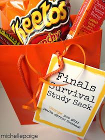 Orange foods and treats for gift package.