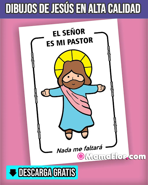 Dibujos de Jesús a Colores para Semana Santa