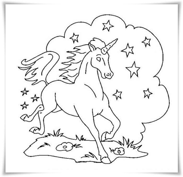 Einhorn und Pegasus Ausmalbilder für Kinder - Einhorn Pegasus Ausmalbilder