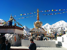 Stupa on top of Kunzum pass, Himachal Pradesh