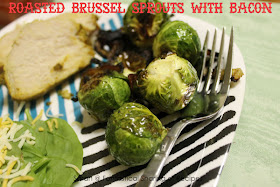 Roasted Brussels Sprouts with Bacon - #bacon makes it all better!