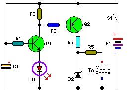 Mobile Phone Charger Circuit For Traveling