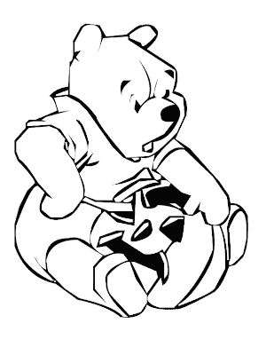 Pooh Halloween Coloring Pages