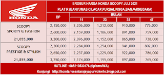 harga cash motor honda banjarnegara