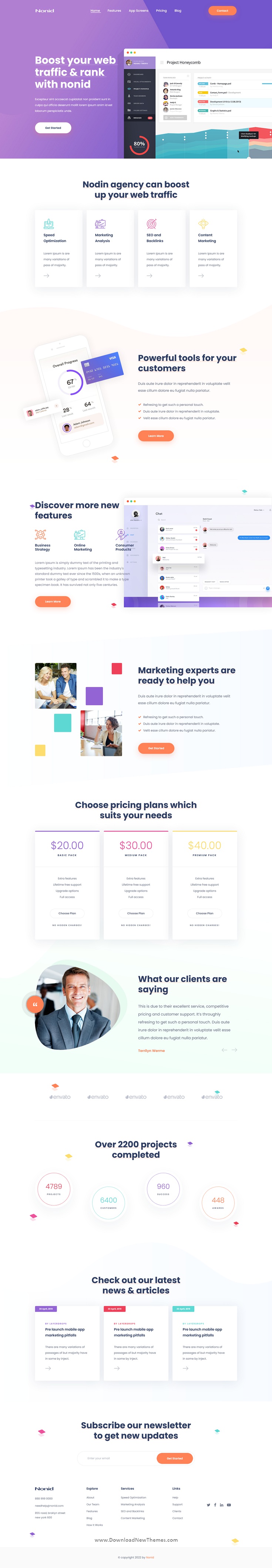 Download SEO & Software Landing Page Template