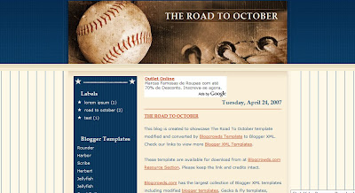 Road-October Template Blogger