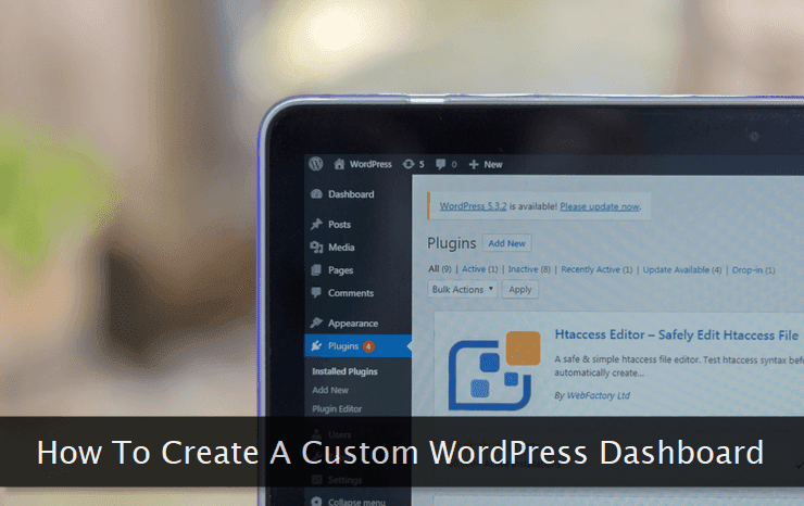 A custom WordPress dashboard