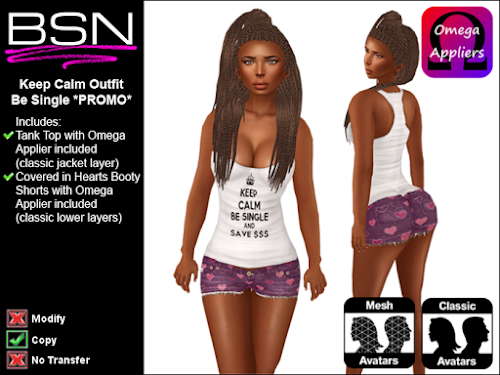 BSN Keep Calm Outfit - Be Single *PROMO*