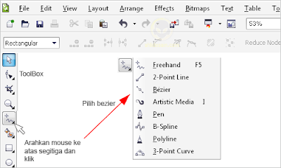 Tutorial CorelDraw Menggunakan Bezier Tool