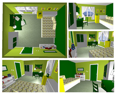 desain kamar  tidur  green theme Desain Rumah Rumah 