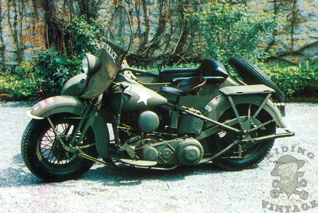  Harley  Davidson s  Military  Model  U Riding Vintage