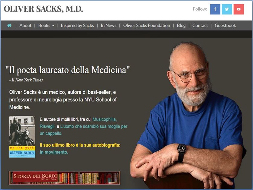 Di tutto e di tutti circa il mondo della Sordità : La scomparsa del celebre  medico Oliver Sacks nel ricordo della storia dei sordi.
