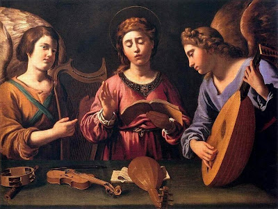 Santa Cecilia con dos Angeles - Kunsthistorisches Museum, Vienna