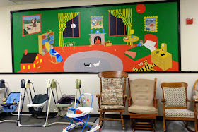 mural in the toddler nursery