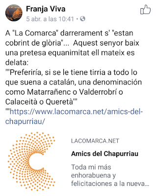 Ja ja ja, los de Franja Viva no agarren lo sentit de Camps