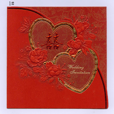 A red color wedding invitations is color of pride for the Chinese fortune