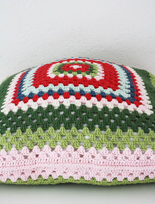 Granny square pillow case