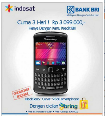 Harga BB Curve 9360 Indosat Kartu Kredit BRI