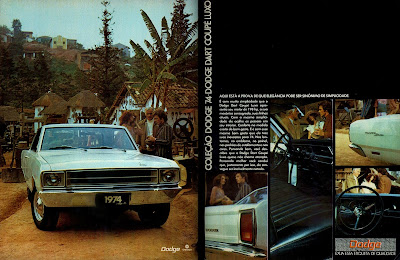 propaganda Chrysler Dodge Dart Coupê Luxo 74 - 1973