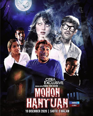 Telefilem Mohon Hantuan, Telemovie Mohon Hantuan, Poster Telefilem Mohon Hantuan, Sinopsis Penuh Telefilem Mohon Hantuan Lakonan Saharul Ridzwan, Azar Azmi dan Riena Diana (Astro Citra),