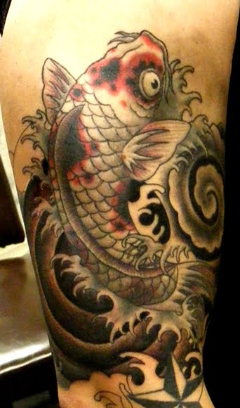 koi fish sleeve tattoo