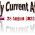 28 August Current Affairs in Hindi