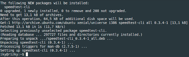 speedtest-cli ~ Menguji Kecepatan Internet Melalui Terminal Linux