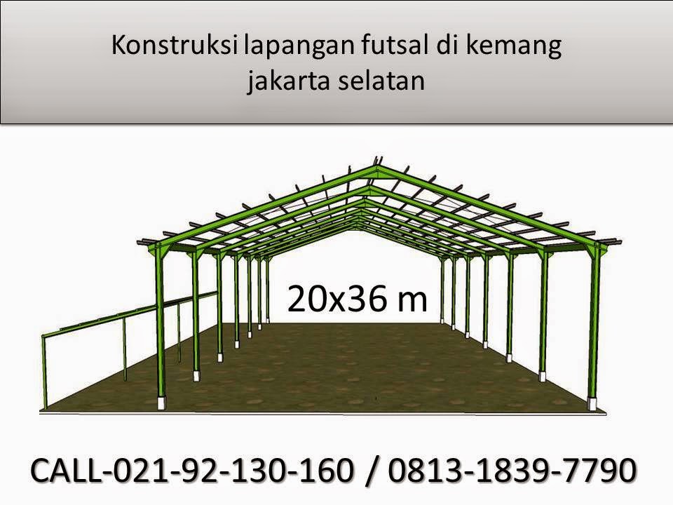 Konstruksi baja: gudang / lapangan futsal